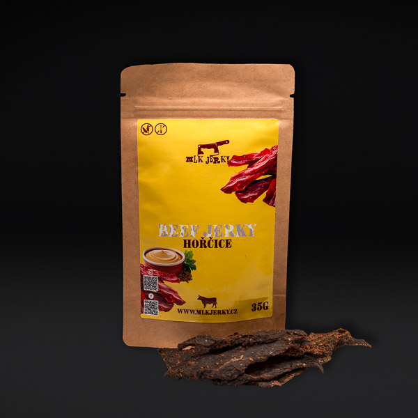 Hovězí MLKJERKY s příchutí Hořčice - Množství: 35g